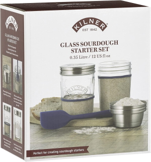 Kilner Sourdough Starter Set, 350 Ml Capacity, Clear