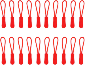 TORMEN Zipper Pulls Zipper Extension Nylon Cord Zipper ?Tag Replacement for Clothes Suitable for Backpacks, Jackets, Suitcases, Wallets, Handbags(20 Pcs Gray)