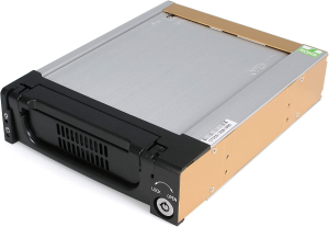 Startech.Com Black Aluminum 5.25In Rugged SATA Hard Drive Mobile Rack Drawer