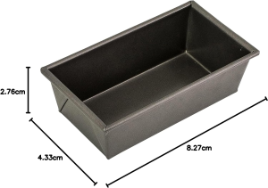 Bakemaster Box Sided Loaf Pan Non-Stick, Grey, 40071 7 Cm*21 Cm* 11 Cm