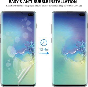 Zuslab Flexible TPU Designed for Samsung Galaxy S10 Screen Protector with Sensitive Fingerprint Recognition and Case Friendly 2 Pack