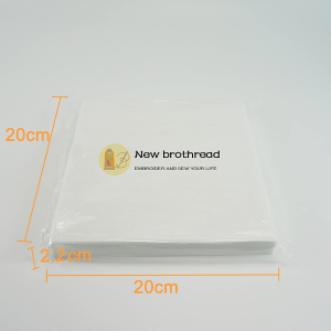 New Brothread Tear Away Machine Embroidery Stabilizer Backing 8″X8″ – 100 Precut Sheets – Medium Weight 1.8 Oz- Fits 4X4 and 6X6 Hoops