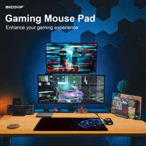 Exco Gaming Keyboard and Mouse Pad,70X30 Cm Blue Anime Desk Pad with Non-Slip Rubber Base,Xl Long Premium-Textured Cloth Surface Mousepad Unique Design for Laptop,Computer 3522