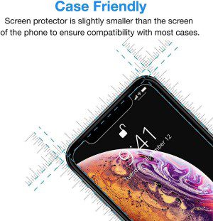 T Tersely Tempered Glass Screen Protector for Iphone 11 Pro, Iphone Xs and Iphone X 5.8-Inch, Case Friendly, 2 Pack