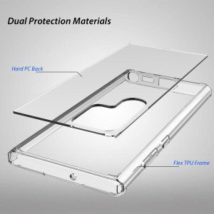 ZUSLAB Galaxy S23 Ultra 5G Case Slim Hybrid Shockproof Translucent Protective Cover for Samsung (2023) – Clear