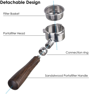 54Mm Bottomless Portafilter, MATOW 54Mm Bottomless Naked Portafilter Compatible with 54Mm Breville Barista Series and 54Mm Breville Machines (Filter Basket Included)