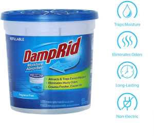 Damprid Refillable Moisture Absorber, Fragrance Free, 300 G