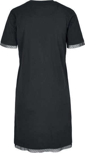 Urban Classics Women’S Kleid Ladies Boxy Lace Hem Tee Dress