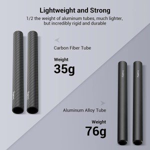 SMALLRIG Carbon Fiber 15Mm Rod Pack of 2, 15Cm 6 Inches – 1872