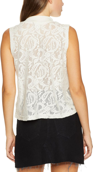 Wrangler Women’S Lydia Lace Tank, Chalk