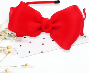 Bow Headband Bowknot Headbands for Women Girls Black Red Head Bands for Women’S Hair with Bow Christmas Birthday Hairband for Women Cosplay Bow Knot Hair Band