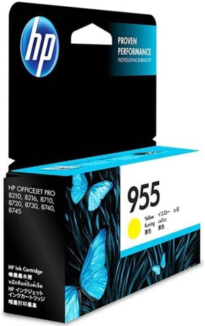 HP 955 Genuine Original Yellow Ink Printer Cartridge Works with HP Officejet 7000, 8000 Series – L0S57AA