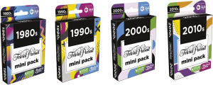 Trivial Pursuit Mini Packs Multipack Fun Fun Fun Questions for Adults and Teens Ages 16+ Includes 4 Games with 4 Decades