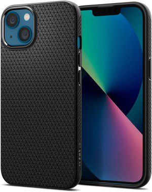 SPIGEN Liquid Air Case Designed for Apple Iphone 13 Mini (2021)[5.4-Inch] Soft TPU Armor Slim Cover – Black