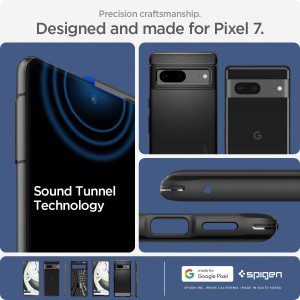 SPIGEN Rugged Armor Case Designed for Google Pixel 7 (2022) Resilient Ultra Soft Cover – Black