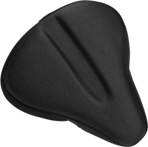 Bikeroo Large Bike Seat Cushion – (11 Inches X 10 Inches) Wide Gel Soft Pad Most Comfortable Exercise Bicycle Saddle Cover for Women and Men – Fits Cruiser and Stationary Bikes, Indoor Cycling