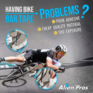 Alien Pros Bike Handlebar Tape PU (Set of 2) Black Red White Pink Blue – Enhance Your Bike Grip with These Bicycle Handle Bar Tape – Wrap Your Bike for an Awesome Comfortable Ride