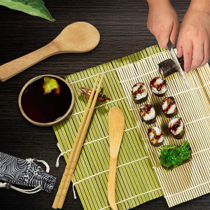 Sushi Making Kit, Sushi Bazooka Maker with Sushi Rolling Mats,Sauce Dish