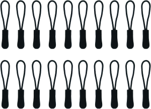 TORMEN Zipper Pulls Zipper Extension Nylon Cord Zipper ?Tag Replacement for Clothes Suitable for Backpacks, Jackets, Suitcases, Wallets, Handbags(20 Pcs Gray)