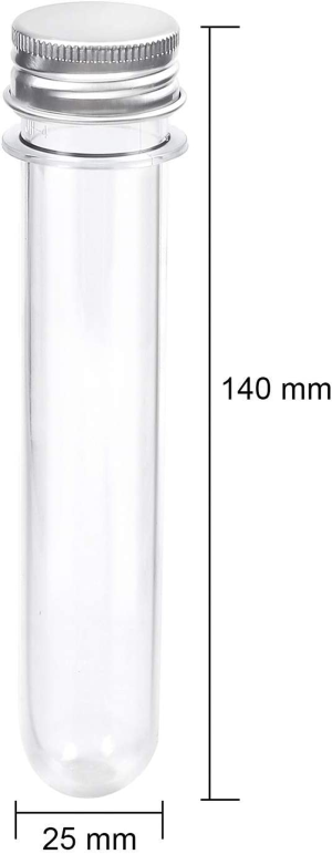 30Pcs Plastic Storage Empty Tubes 40ML Clear Plastic Test Tubes with Screw Caps Jelly Cookie Nuts Containers