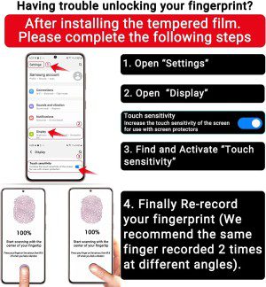 T Tersely 3-Pack Tempered Glass Screen Protector 9H for Samsung Galaxy S22 plus / S22+ 5G, Support Fingerprint Unlock Anti-Scratch Film Screen Protector for Samsung Galaxy S22Plus (6.6 Inch)