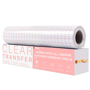 Transfer Paper Tape Roll 6″ X 50 Feet for Self Adhesive Permanent Vinyl for Signs Stickers Decals Walls Doors & Windows