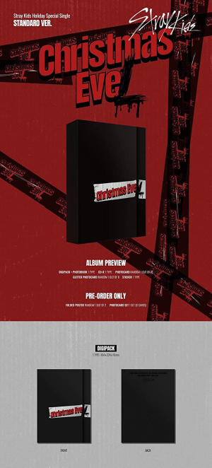 STRAY KIDS Holiday Special Single Album Christmas Evel Normal Version Cd+60P Photobook+1P Photocard+1P Glitter Photocard+Sticker+Message Photocard Set+Tracking Kpop Sealed