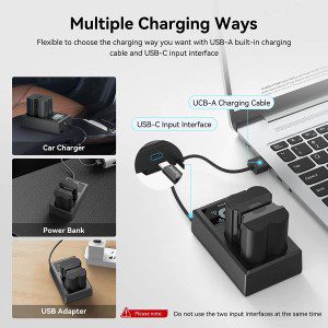 Smallrig NP-W235 Replacement X-T5 Camera Batteries (2 Pack) & LCD Display Charger Set, Rechargeable Battery for Fujifilm GFX 50S II, GFX 100S, for Fujifilm X-T4, VG-XT4, X-H2S, X-T5-3822