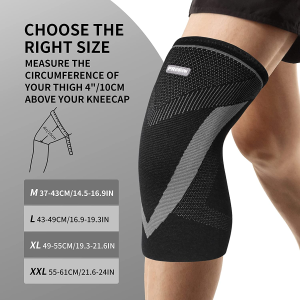 PROIRON Knee Brace, 2 Pack Knee Compression Sleeve Knee Support V-Shape (Pressurized Leg) for Meniscus Tear, Running, Weightlifting, Workout, ACL, Arthritis, Joint Pain Relief – XXL