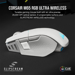 CORSAIR M65 RGB Ultra Wireless White, Tunable FPS Wireless Gaming Mouse (CH-9319511-AP2)