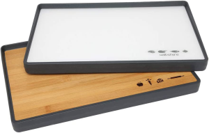 Wiltshire Plastic and Bamboo Reversible Chopping Board, White/Brown