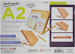 Mont Marte Drawing Board/Easel with Elastic Band A2