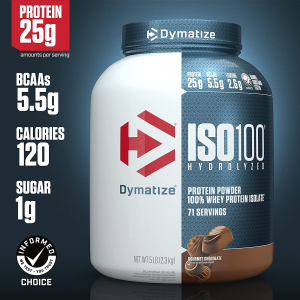 Dymatize ISO100 100% Hydrolyzed Whey Protein Isolate, Gourmet Chocolate – 2.3Kg