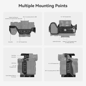 (Upgraded Version) Smallrig Full Cage for Sony Alpha 7R V/Alpha 7 Iv/Alpha 7S Iii/Alpha 1 / Alpha 7R IV – 3667B