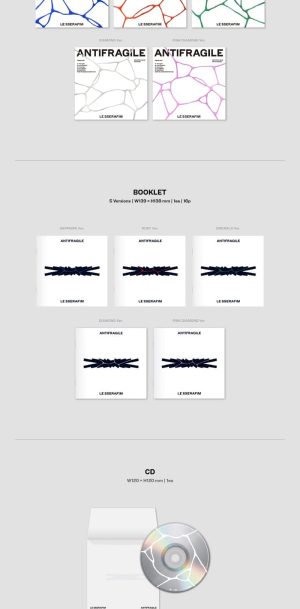 LE SSERAFIM ANTIFRAGILE 2Nd Mini Album COMPACT Random Version Cd+16P Booklet+2P Photocard+1P Postcard+Tracking Sealed