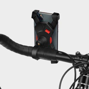 Bike Phone Mount Grefay Universal Motorcycle Cell Phone Holder Smartphone Clamp 360° Rotatable for Iphone 14/13/12/11/X Pro Max, Galaxy S10E/10/9/8/7+ Edge, and 3.5″-6.5″ Other Devices