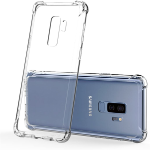 USTIYA Case for Samsung Galaxy S9 plus S9+ Clear TPU Four Corners Protective Cover Transparent Soft