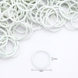 1/2” Small White Rubber Bands for Hair Ties Elastics Mini Braids Ponytail Holders for Girls Kids Thick Hair White Rubberbands No Damage 1000Pcs (S) by HOYOLS
