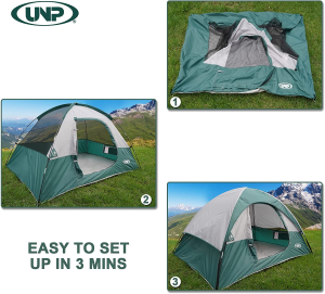 Camping Tent 2 Person, Waterproof Windproof Tent with Rainfly Easy Set Up-Portable Dome Tents for Camping