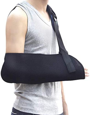 Arm Sling – Dislocated Shoulder Sling for Broken Arm Immobilizer Wrist Elbow Support – Ergonomic, Lightweight, Breathable Mesh, Neoprene Padded Strap – for Men & Women, One Size