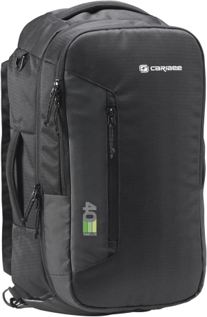 Caribee Traveller Carry-On Backpack, 40 Litre Capacity, Black