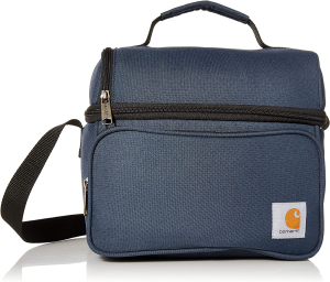 Carhartt Insulated 12 Can Two Compartment Lunch Cooler, Durable Fully-Insulated Lunch Box, Navy