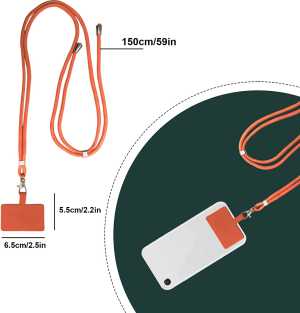 3Pcs Universal Phone Lanyard Patch, Multifunctional Adjustable Cross-Body Nylon Patch Phone Lanyard, Cell Phone Strap for around the Neck