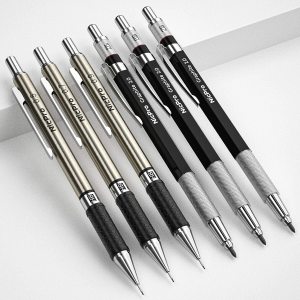 Nicpro 6PCS Mechanical Pencils, 3 PCS Metal Automatic Drafting Pencil 0.5 Mm & 0.7 Mm & 0.9 Mm and 3 PCS 2Mm Graphite Lead Holder (2B HB 2H) for Writing,Sketching Drawing,With 12 Tubes Lead Refills