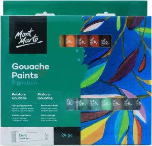 Mont Marte Signature Gouache Paint, 24 X 0.4Oz (12Ml)