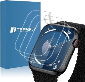 T Tersely [3 Pack] Screen Protector for Apple Watch-44Mm Series 6/Se(2022/2020)/5/4,Premium TPU Soft Flex Full Coverage Screen Protector Film Guard for Iwatch 44Mm