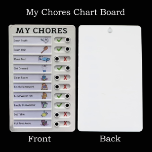 Taicols My Chores Checklist, Rv Checklist, RV Memo Portable My Chores Chart Board with Slider Reusable Checklist Reminder for Planning, Daily Schedule for Kids, Portable Detachable Message Board