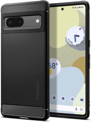 SPIGEN Rugged Armor Case Designed for Google Pixel 7 (2022) Resilient Ultra Soft Cover – Black