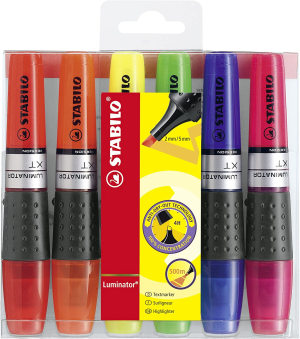 STABILO LUMINATOR Highlighter – Wallet of 6 Assorted Colours