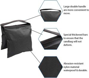 Valuehall Sandbag Saddlebag Design Photographic Sandbag Super Heavy Duty Sandbag 4 Weight Bags for Photo Video Studio Stand V7087